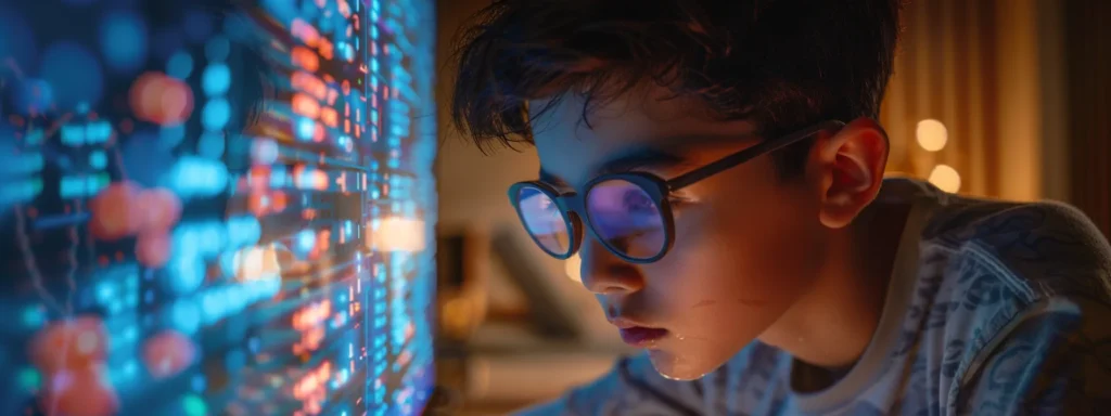 Student actively engaging with digital study materials