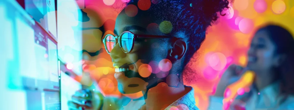 Colorful collage depicting diverse students learning