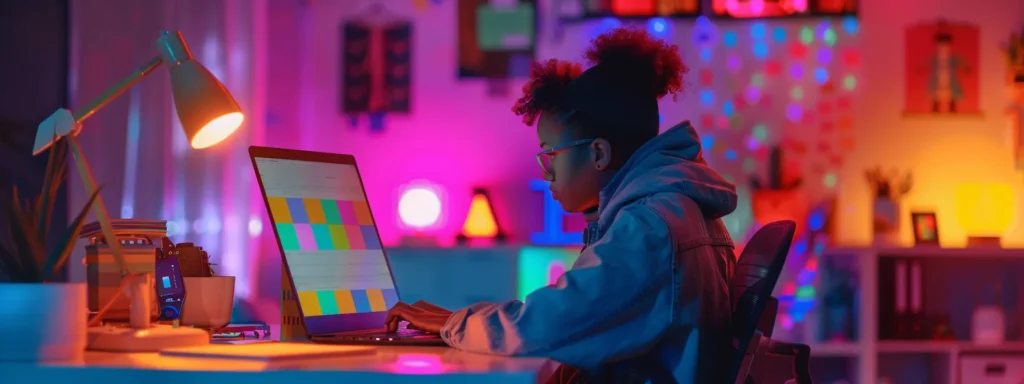 Vibrant online classroom scene