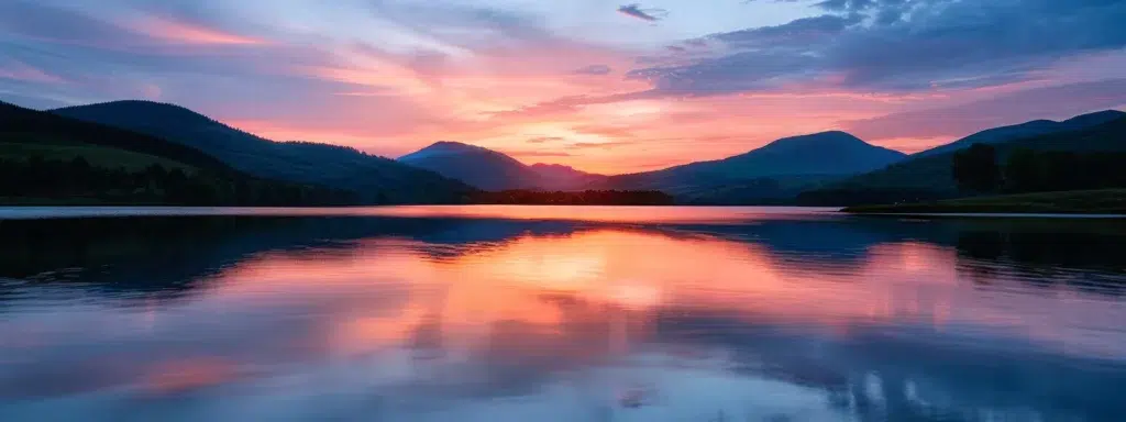 Breathtaking sunset casting vibrant colors