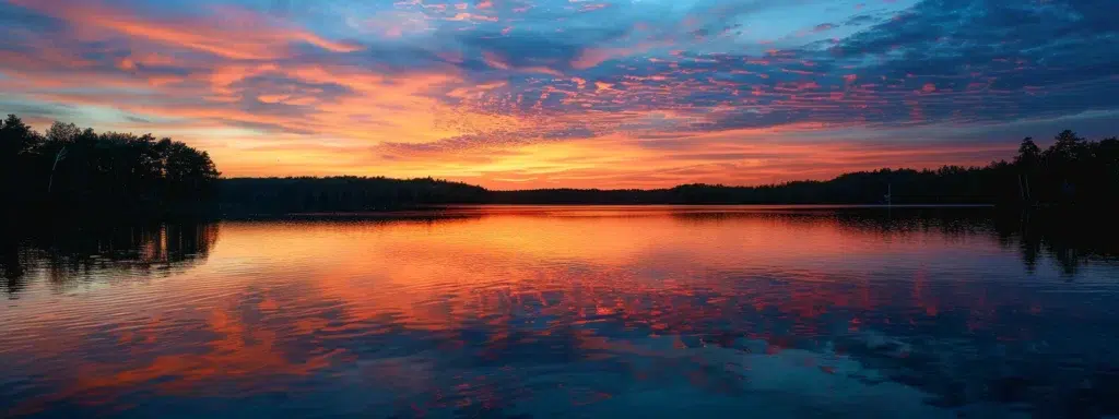 Brilliant sunset casting warm light (variant)