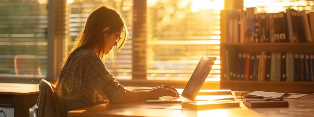 Serene study space bathed in light