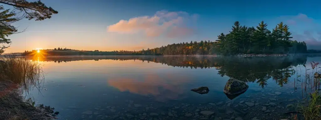 Majestic sunrise casting golden light