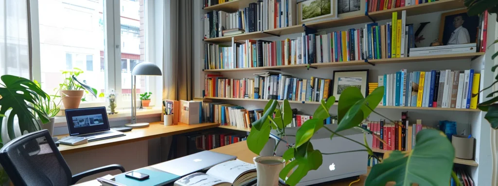 Bright modern study room