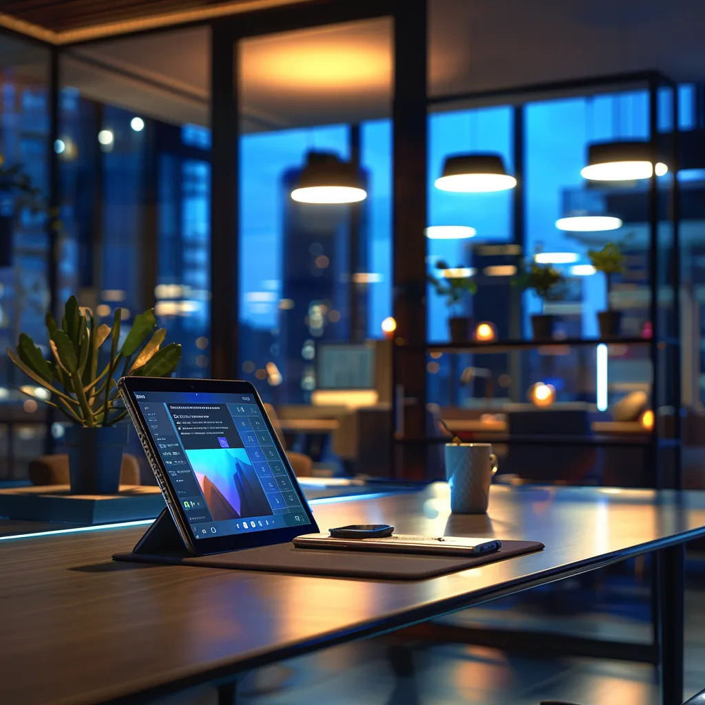 Sleek modern office workspace
