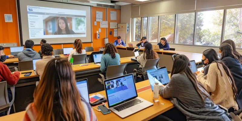 Bright and inviting virtual classroom